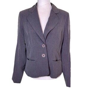 Women’s Gray Tailored Blazer Jacket 2 Button‎ Career Office Workwear Corporate 8